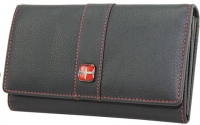 New Bags Damenbörse RFID protect Langformat echt Leder schwarz
