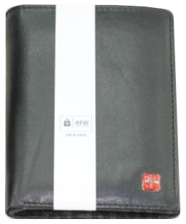 Travel N Meet Kombibörse RFID Hochformat echt Rindleder schwarz
