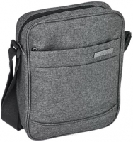 D+N Flugumhänger Umhänge- Schultertasche 1680D Polyester grau melange