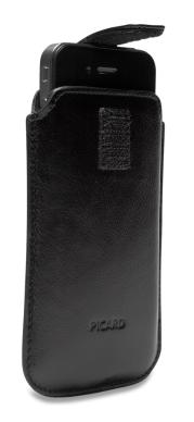 Picard 'Porto' Hülle für Smartphone echt Kalbleder schwarz