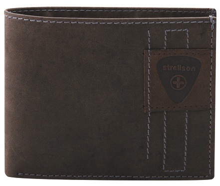 Strellson 'Richmond' Scheintasche quer echt Leder dark brown