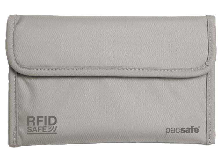 Pacsafe 'RFIDsafe 50' Ausweishülle Antidiebstahlschutz neutral grey