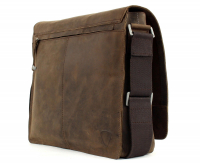 Strellson 'Richmond' Messenger groß echt Leder dark brown