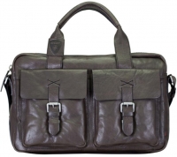 Strellson 'Greenford' SoftBriefcase echt Leder mud