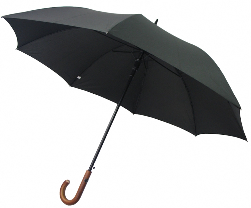 Pierre Cardin 'Black Line' AC Golfschirm mit Holzgriff schwarz