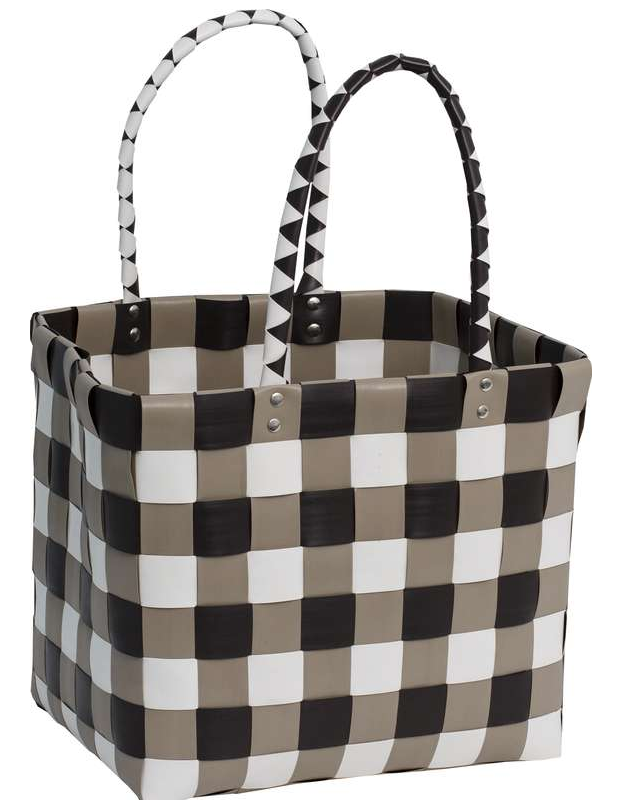 Witzgall 'ICE-BAG Flechttasche' Klassiker Kunststoff schwarz/grau/weiß licht-und farbecht