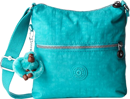 Kipling 'Zamor B' Basic Schultertasche mit RV Fronttasche cool turquoise