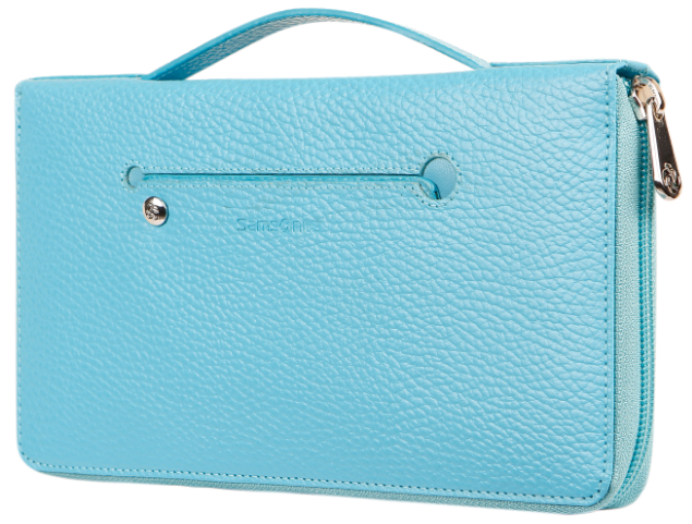 Samsonite 'Lady Window' Dokumententasche echt Rindleder horizonblue