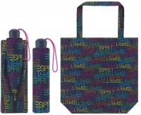 Esprit 'Super Mini with shopper' Faltschirm letter dance blue