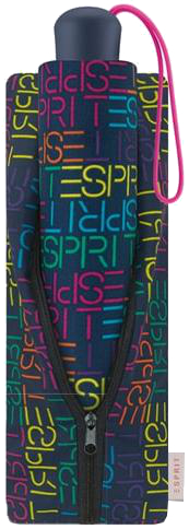 Esprit 'Super Mini with shopper' Faltschirm letter dance blue