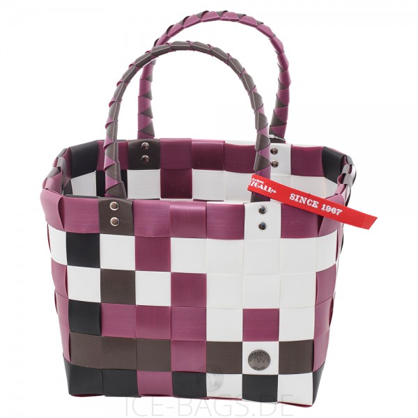 Witzgall 'ICE-BAG Flechttasche' Mini Kunststoff beere/weiß/schwarz/braun licht- und farbecht