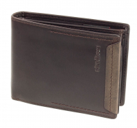 Strellson 'Camden' BillFold H7Börse querformat echt Leder dunkel braun