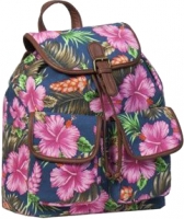 New-Rebels 'Sunshine' Rucksack blue pink Flower