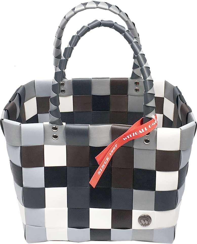 Witzgall 'ICE-BAG Flechttasche' Mini Kunststoff grau/weiß/braun/schwarz licht- und farbecht