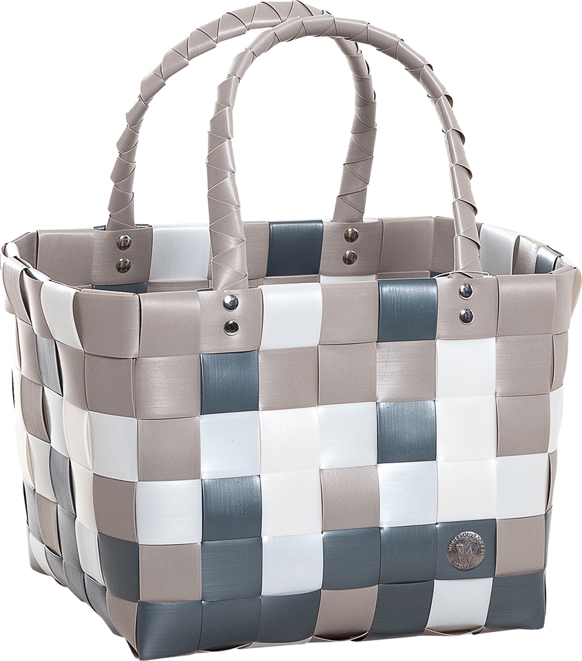 Witzgall 'ICE-BAG Flechttasche' Mini Kunststoff grau/weiß/taupe licht- und farbecht