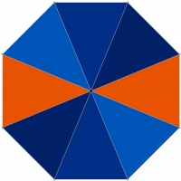 McNeill 'Arrow' Taschenschirm mit Hülle mittelblau/hellblau