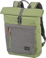 Travelite 'Basics' Roll-up Backpack Rucksack 35l 0,8kg grün/grau