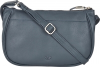 Voi 'Estelle' Reißverschlusstasche echt Leder dunkelblau