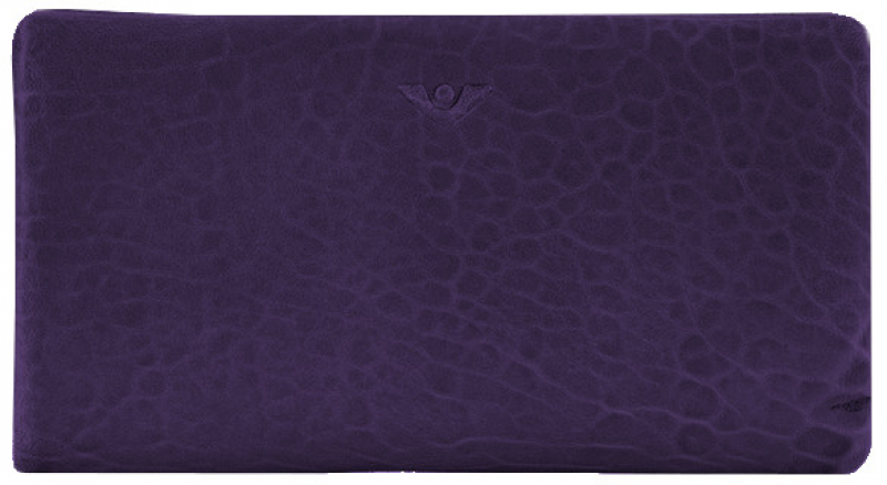 VOI Damenlangbörse mit RV echt Schafleder purple