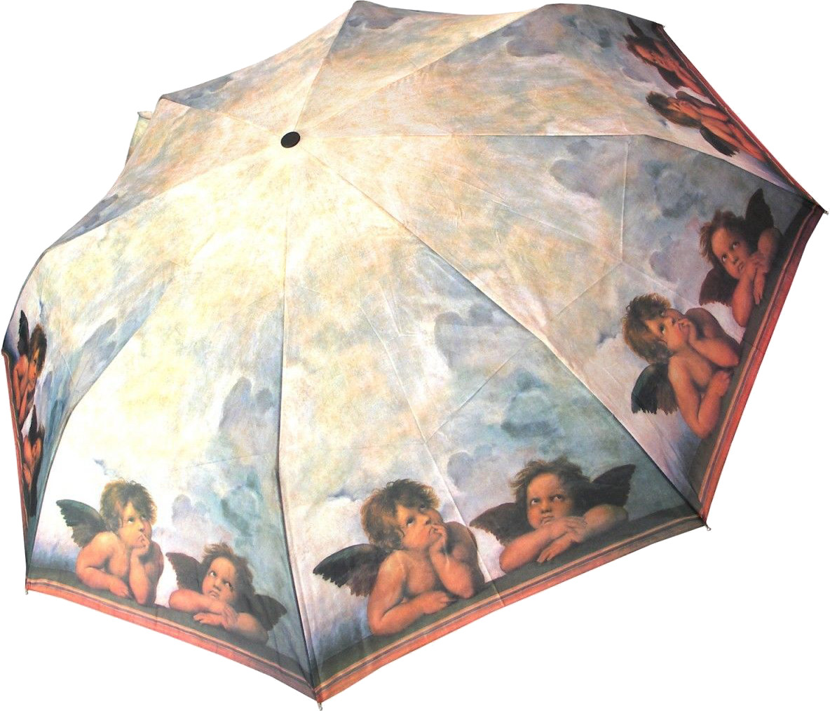 Happy Rain 'Raphael' Engelsmotiv Mini Alu-Light Faltschirm