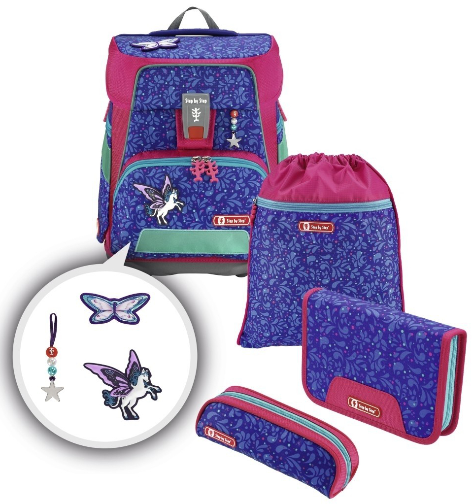 Step by Step 'Sparkling Pegasus' e-Space Schulrucksack-Set 5tlg.