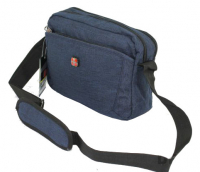 New Bags 'Business' Schultertasche aus Spinnstoff navy