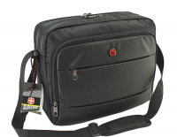 New Bags 'Business' Messenger aus Spinnstoff schwarz