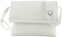 Prato leather fashion 'Cambridge' Überschlagtasche echt Rindleder white