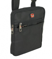 New Bags 'Business' Schultertasche mittel aus Spinnstoff schwarz