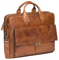 Justified Bags 'Everest' Aktentasche 2RV echt Leder cognac