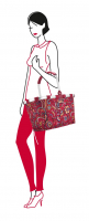 Reisenthel 'Carrybag' Einkaufskorb mit Alurahmen paisley ruby
