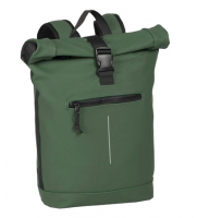 New-Rebels 'Mart' Roll-up Rucksack mit Laptopfach dark green rol