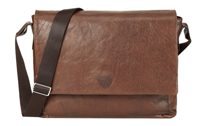 Joop Brenta 'Kimon' Messenger SHF echt Leder dark brown