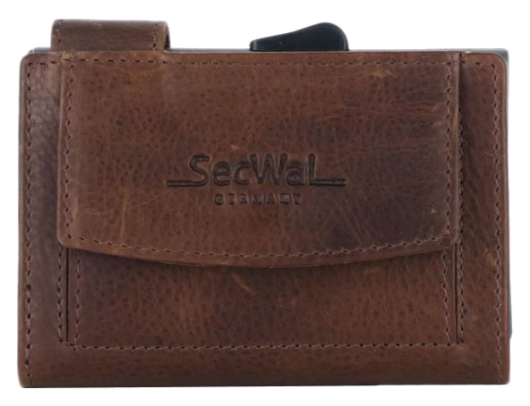 Secwal2 Kartenetui Geldbeutel RFID Leder braun