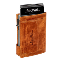 Secwal2 Kartenetui Geldbeutel RFID Leder cognac
