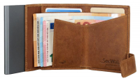 Secwal2 Kartenetui Geldbeutel RFID Leder cognac