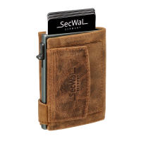 Secwal2 Kartenetui 'Hunter' Geldbeutel RFID Leder braun