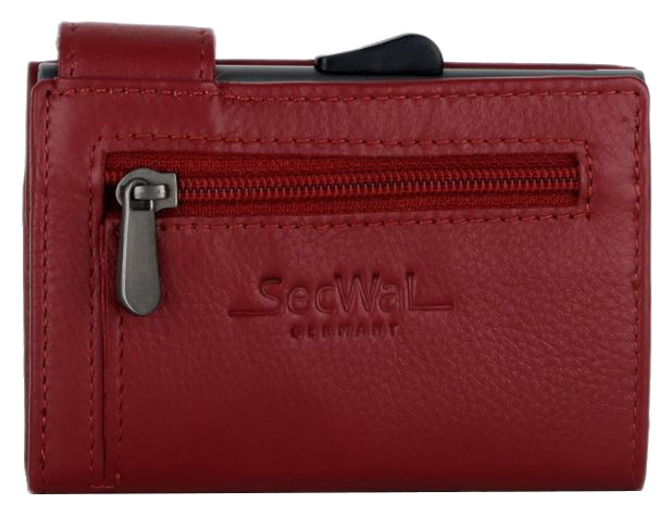 Secwal1 Kartenetui RV RFID echt Leder rot