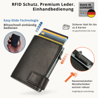 Secwal2 Kartenetui Geldbeutel RFID Leder schwarz