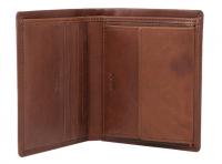 Joop Loreto 'Daphnis' Billfold SV6 Börse Hochformat echt Leder dark brown