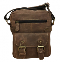 Hunter Collection Bayern Bag Schultertasche echt Rindleder braun