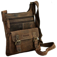 Hunter Collection Bayern Bag Schultertasche echt Rindleder braun