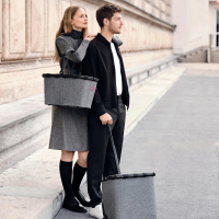 Reisenthel 'Carrybag' frame Einkaufskorb mit Alurahmen twist silver