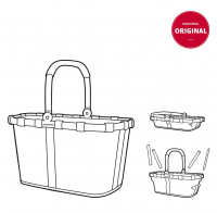 Reisenthel 'Carrybag' frame Einkaufskorb mit Alurahmen twist silver