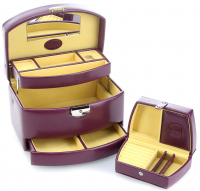 Windrose 'Merino Moda' Schmuckkoffer automatic mit Etui Feinsynthetik aubergine