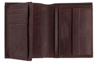 Camel active 'Niagara' Kombibörse Hochformat mit RFID-Schutz echt Rindleder braun