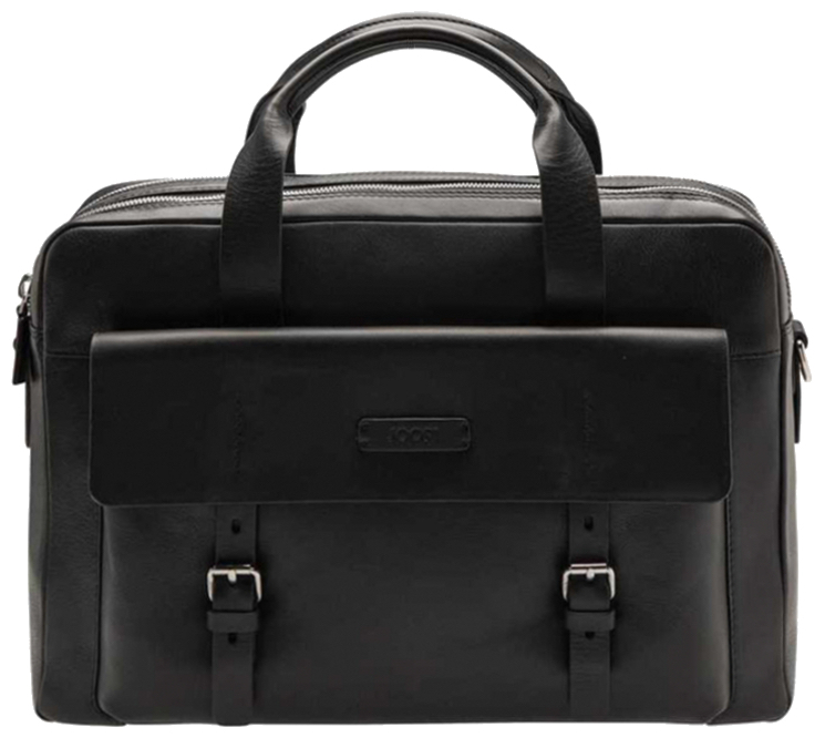 Joop 'Missori' Pandion Briefbag MHZ mit 2 Fächern und Handgriff echt Leder black