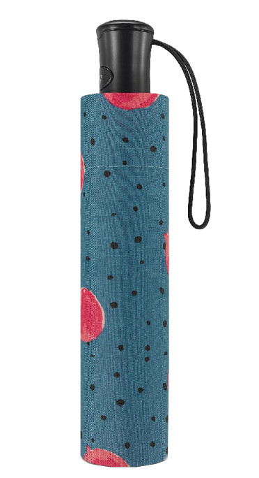 Happy Rain 'Essentials' Faltschirm Up and Down Automatic aqua dots blue