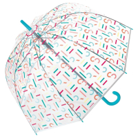 Esprit 'Long AC Domeshape' Stockschirm Letterjam transparent
