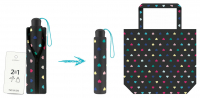 Esprit 'Super Mini with Shopper' Faltschirm Heartbeat